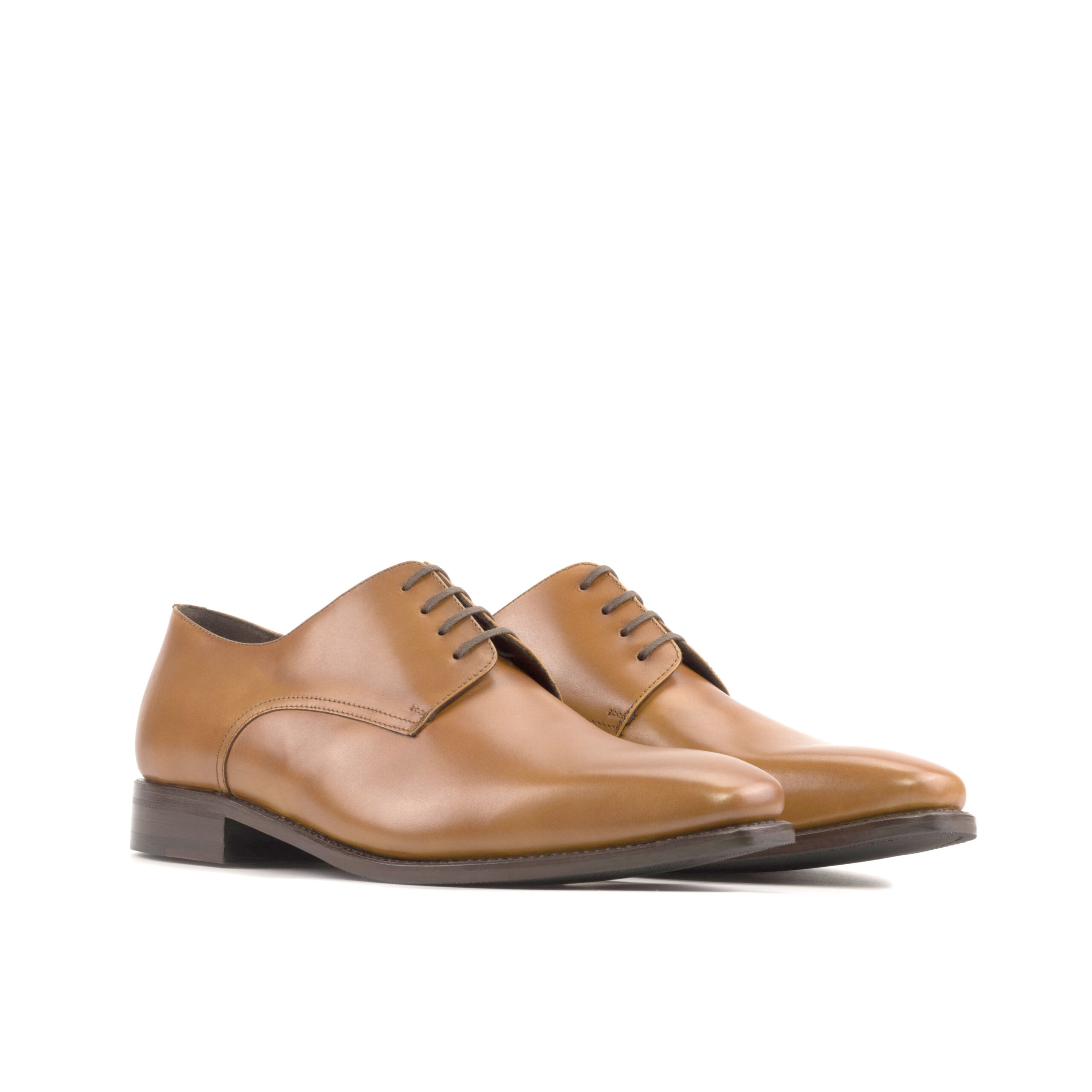 Derby-Box Calf Cognac-Ang5