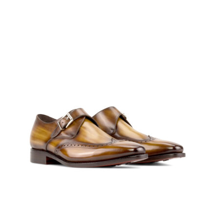 Single Monk Calf Patina Cognac